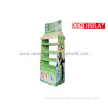Professional Cardboard Floor Display Stands With 4 Trays